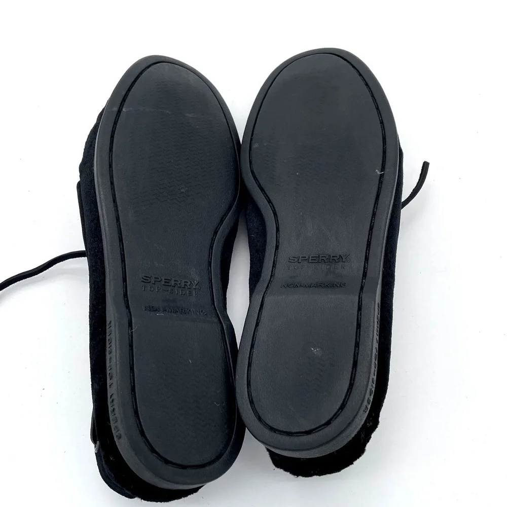 Sperry Top-Sider Original 2 Eye Black Velvet Boat Shoe Mens 10.5 Rare Moccasin